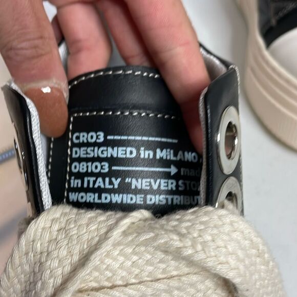 croe (Christian zerotre) Calipso 200 Black Cream Laces Chunky platform Size 39 - Picture 4 of 11